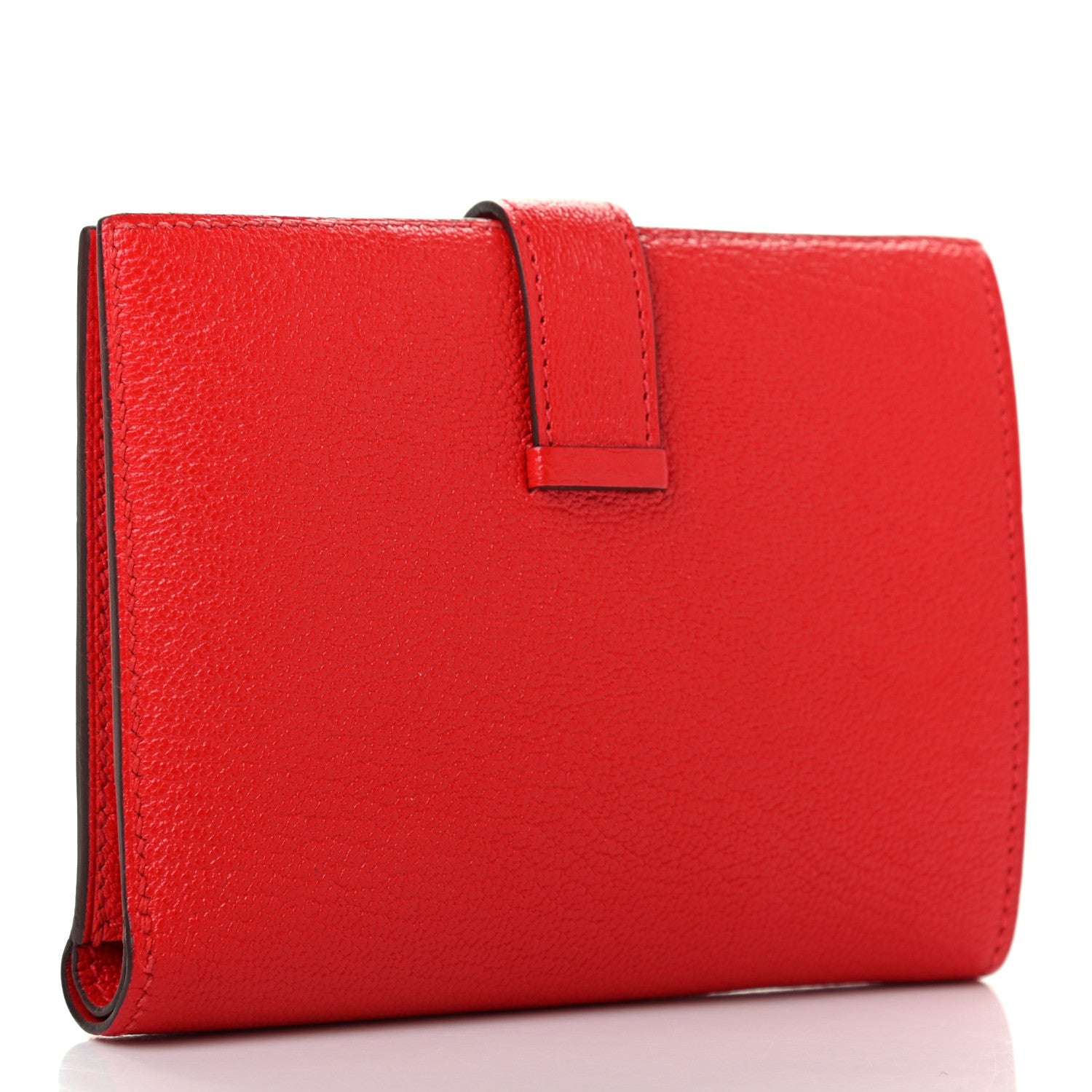 Hermes Chevre Mysore Bearn Compact Wallet Rouge De Coeur 3 of 7