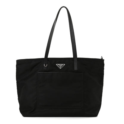 Prada Tessuto Nylon Saffiano Tote Black 1 of 7