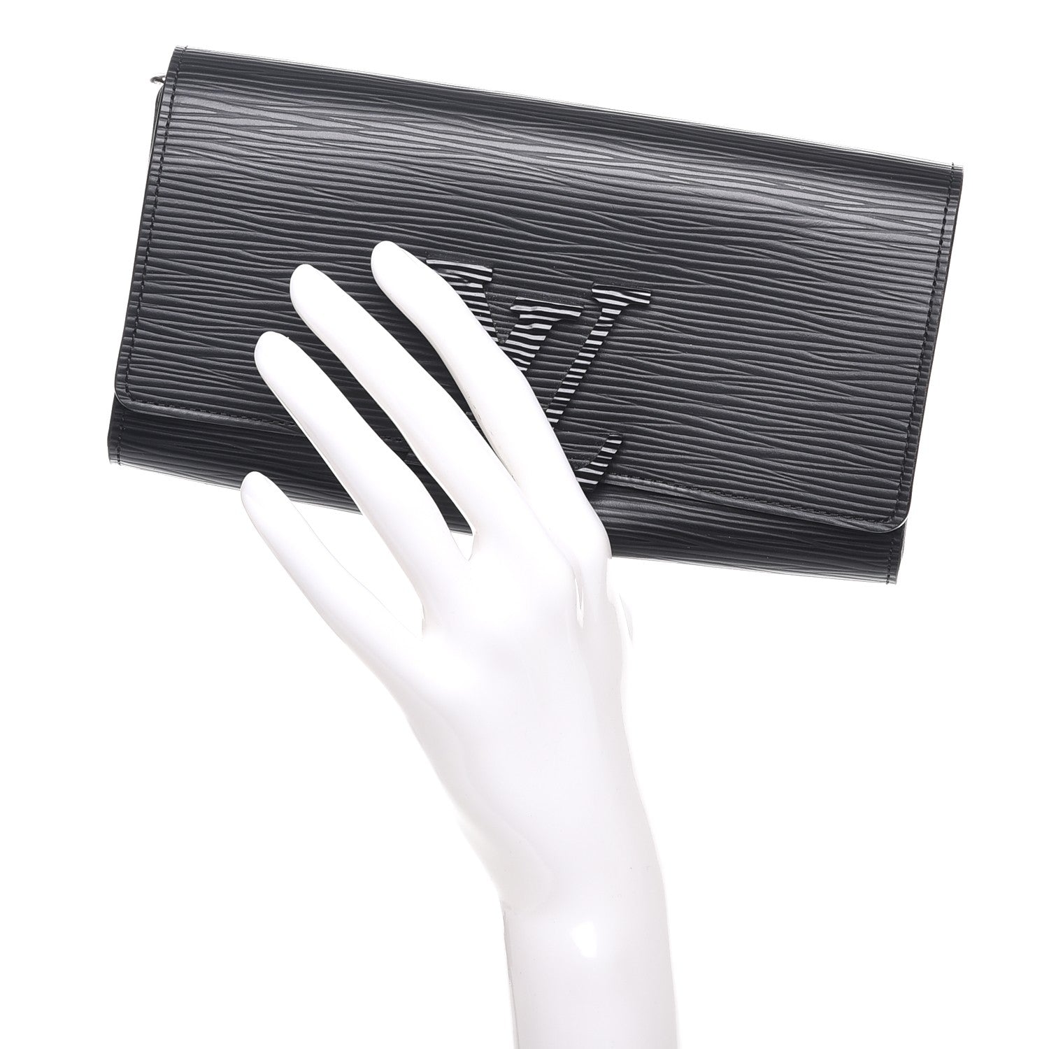 Louis Vuitton Epi Louise Wallet Black 2 of 8