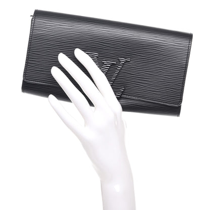 Louis Vuitton Epi Louise Wallet Black 2 of 8