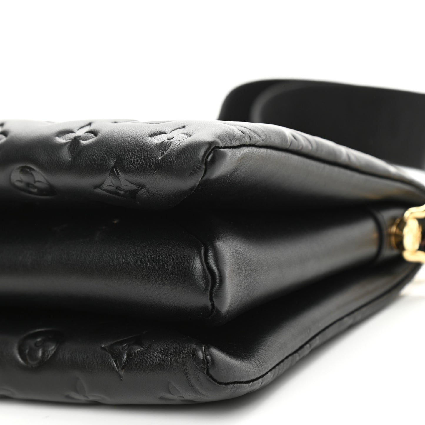 Lambskin Embossed Monogram Coussin PM Black
