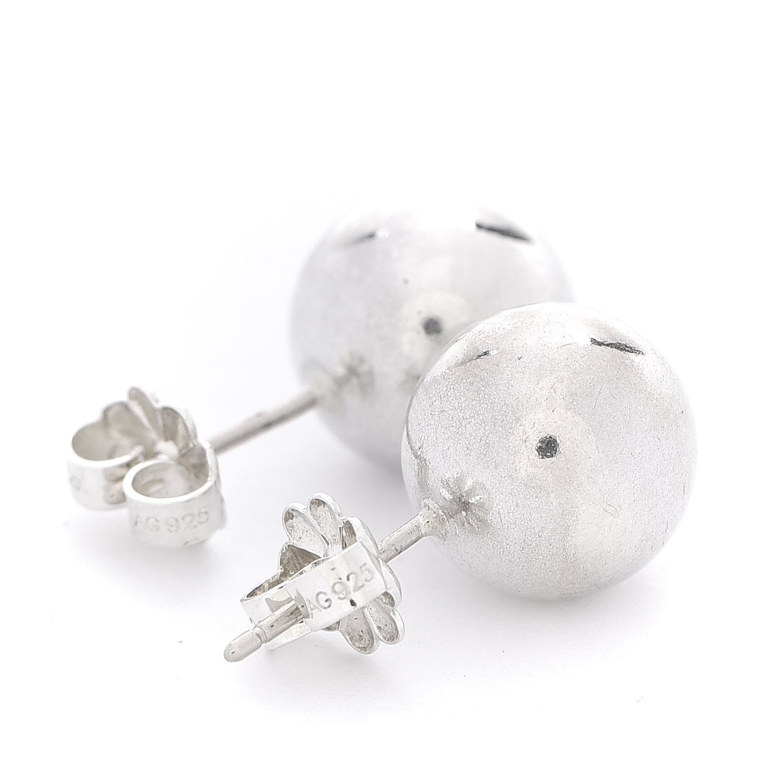 Tiffany Sterling Silver 10mm HardWear Ball Earrings 3 of 7