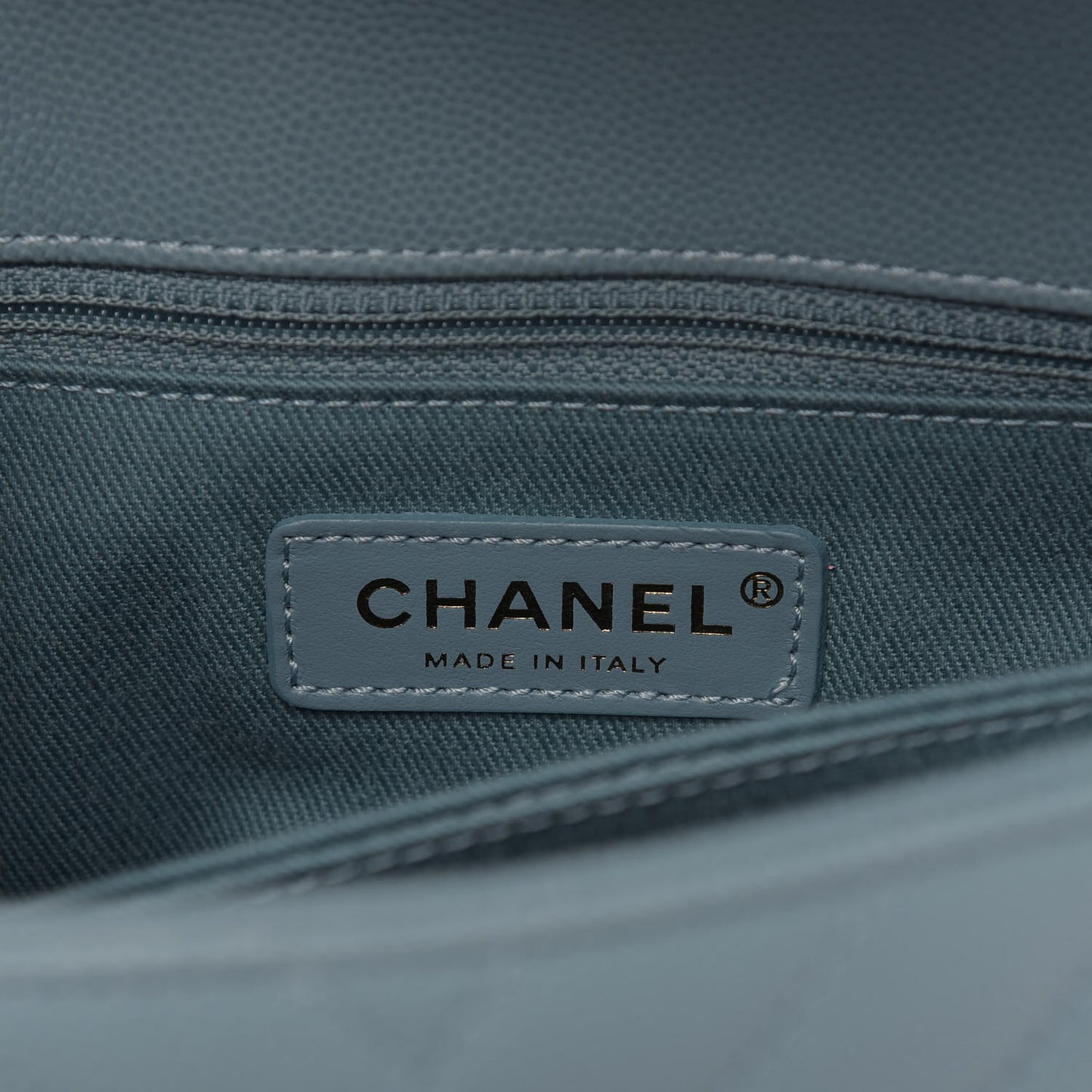 Caviar Chevron Quilted Mini Coco Handle Flap Sky Blue