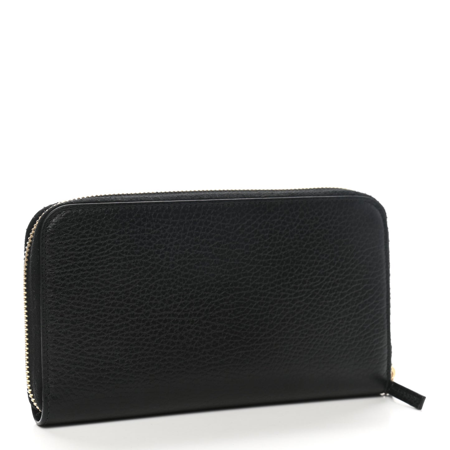 Dollar Calfskin GG Zip Around Wallet Black