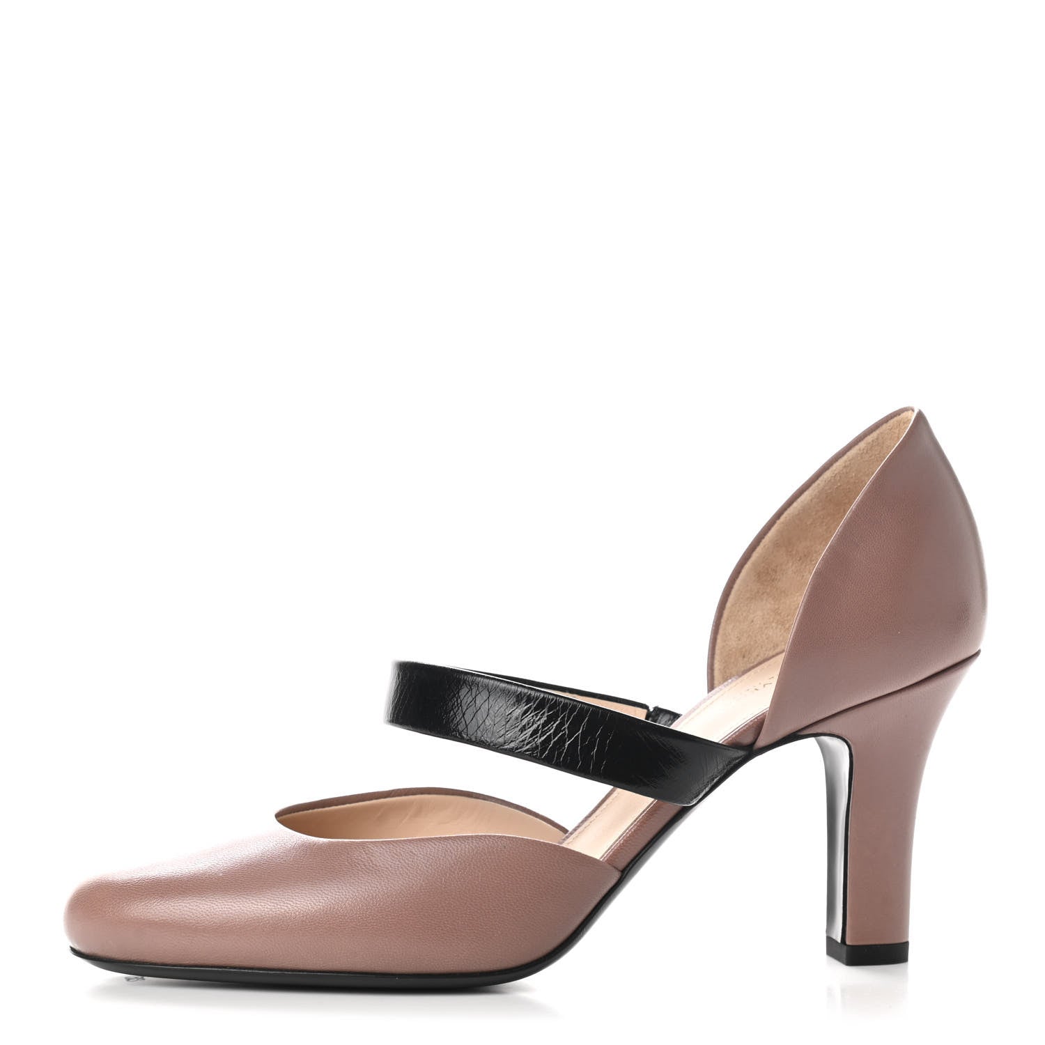 Bottega Veneta Nappa Bette Pumps 37 Pink Black 1 of 8