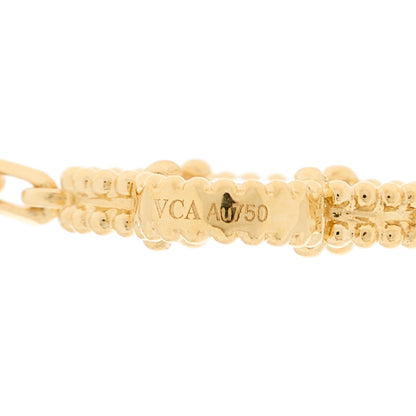 Van Cleef & Arpels 18K Yellow Gold Mother of Pearl 10 Motifs Vintage Alhambra Necklace 6 of 6