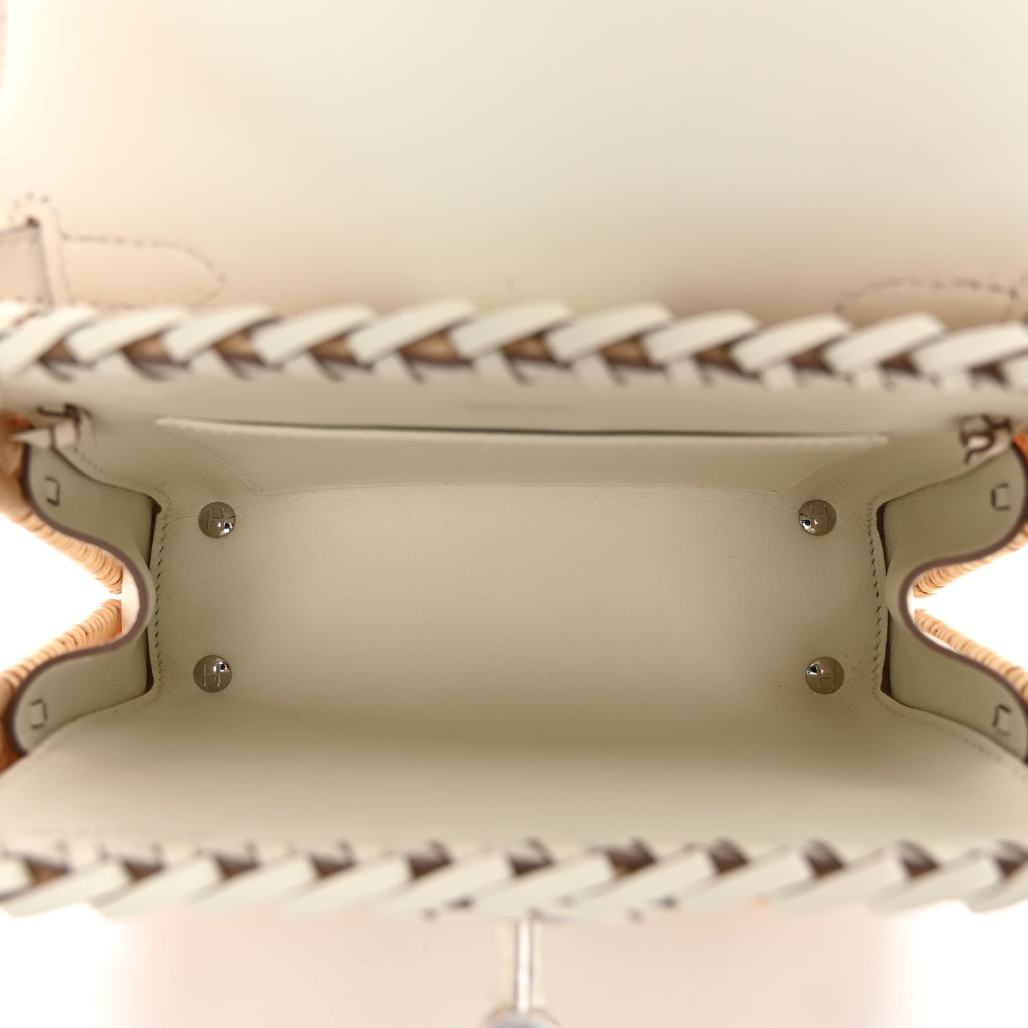 Hermes Wicker Swift Picnic Mini Kelly 20 Naturel Mushroom 5 of 10