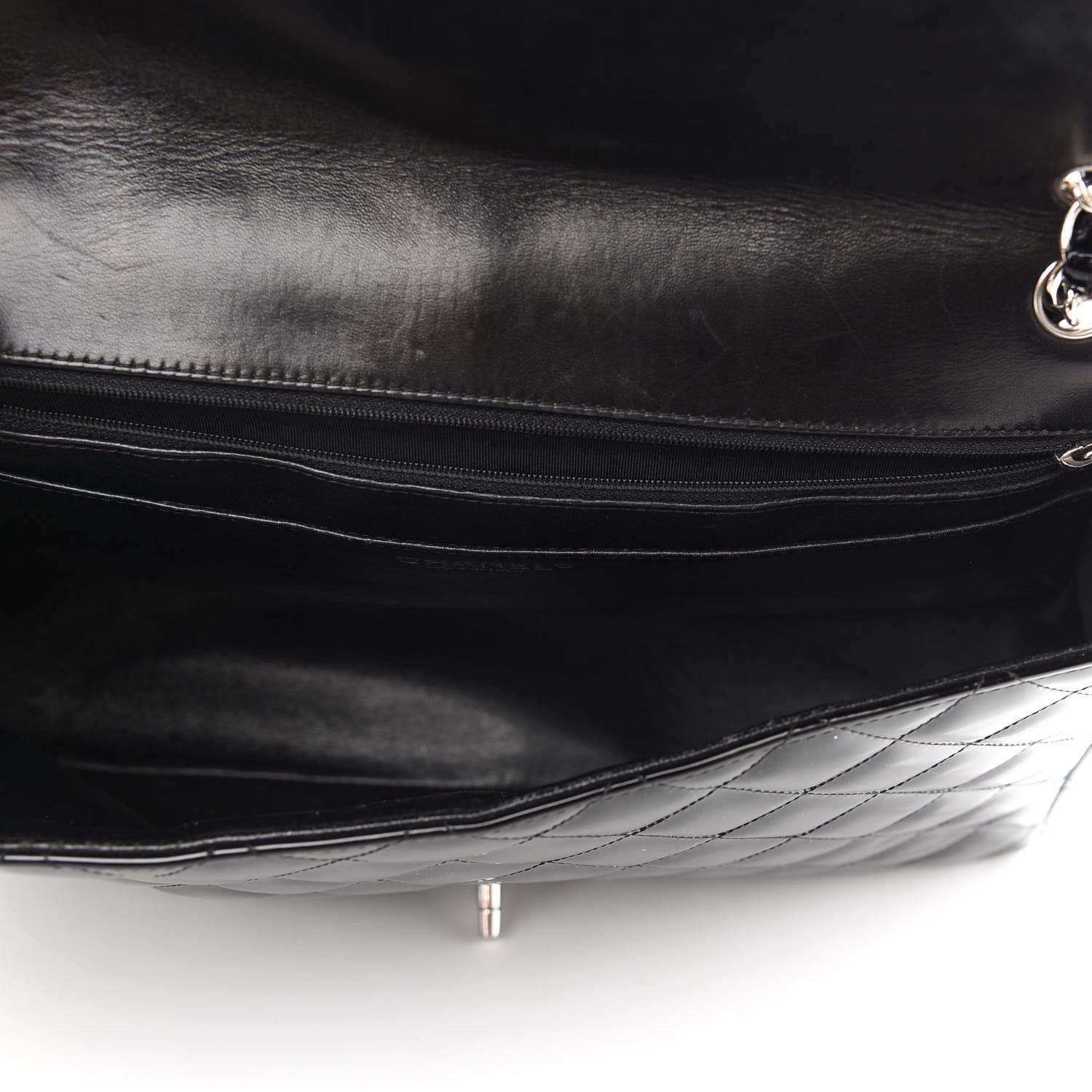 Chanel Patent Quilted Maxi Single Flap Black 4 of 9