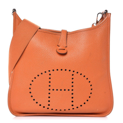 Hermes Taurillon Clemence Evelyne PM Orange 1 of 17