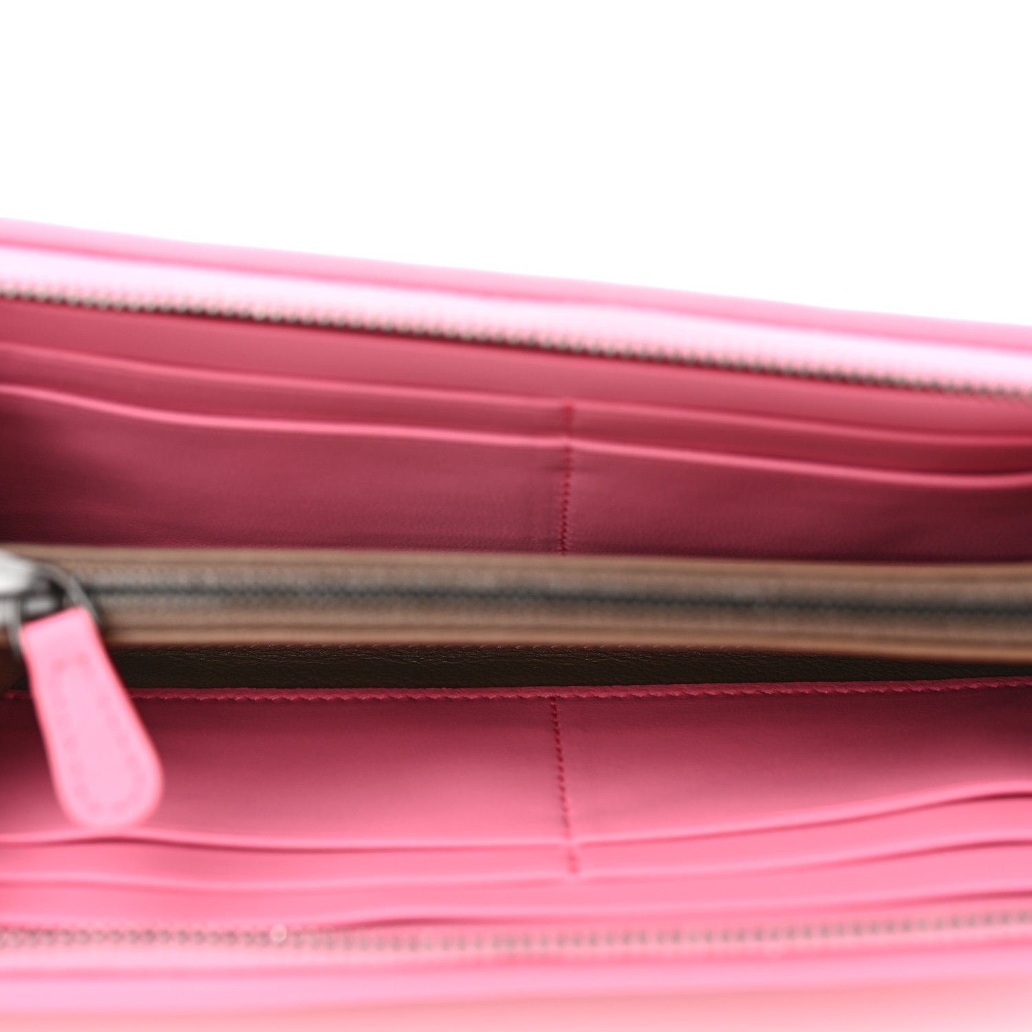 Bottega Veneta Nappa Intrecciato Zip Around Wallet Pink 5 of 8
