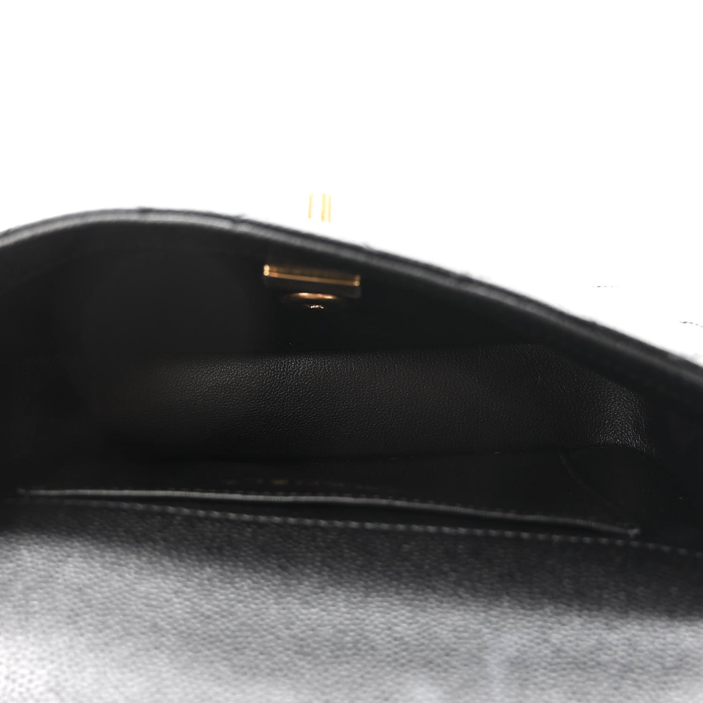 Caviar Quilted Mini Sweetheart Rectangular Flap Black
