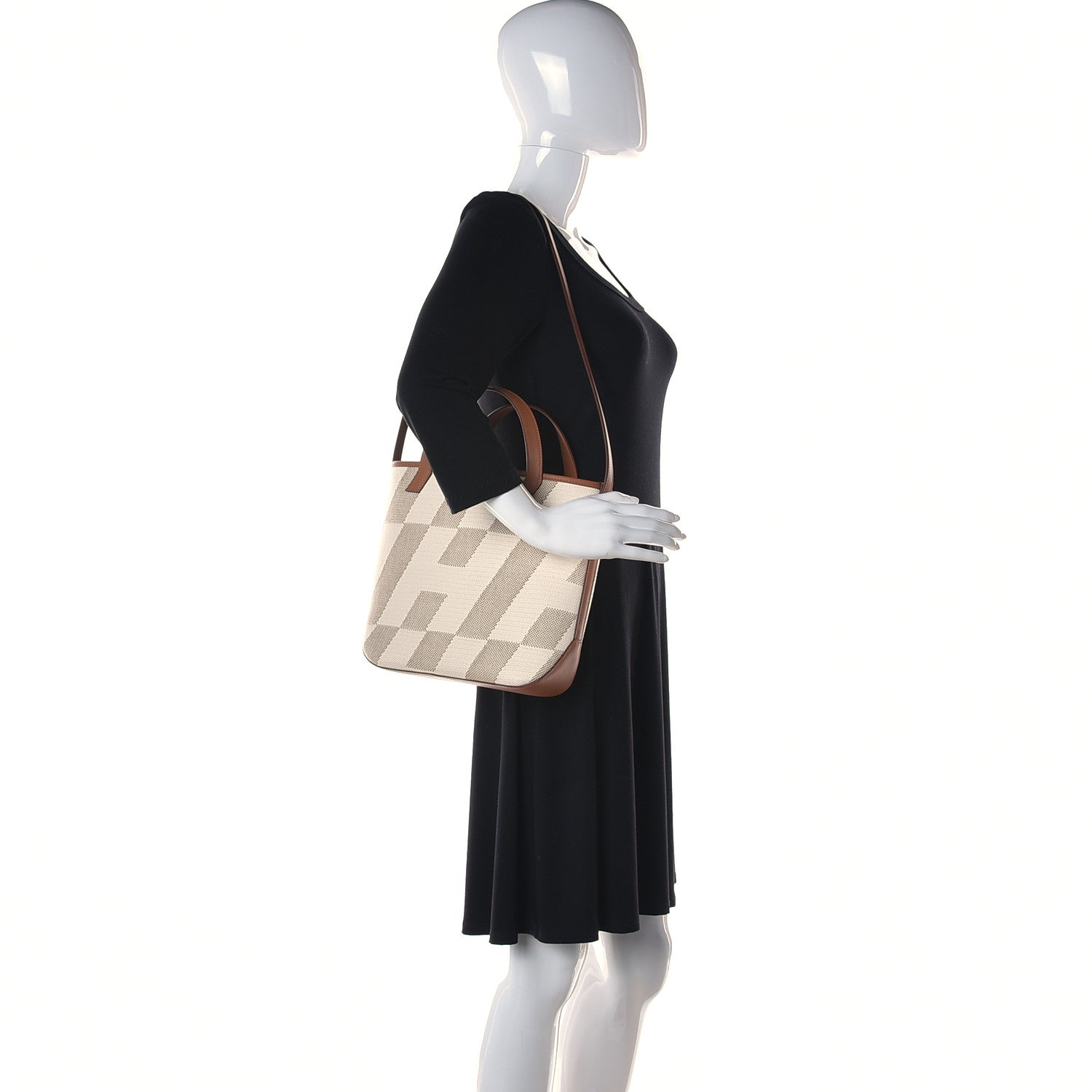 Hermes Swift Toile H Cabas H En Biais 27 Ecru Naturel Gold 2 of 10