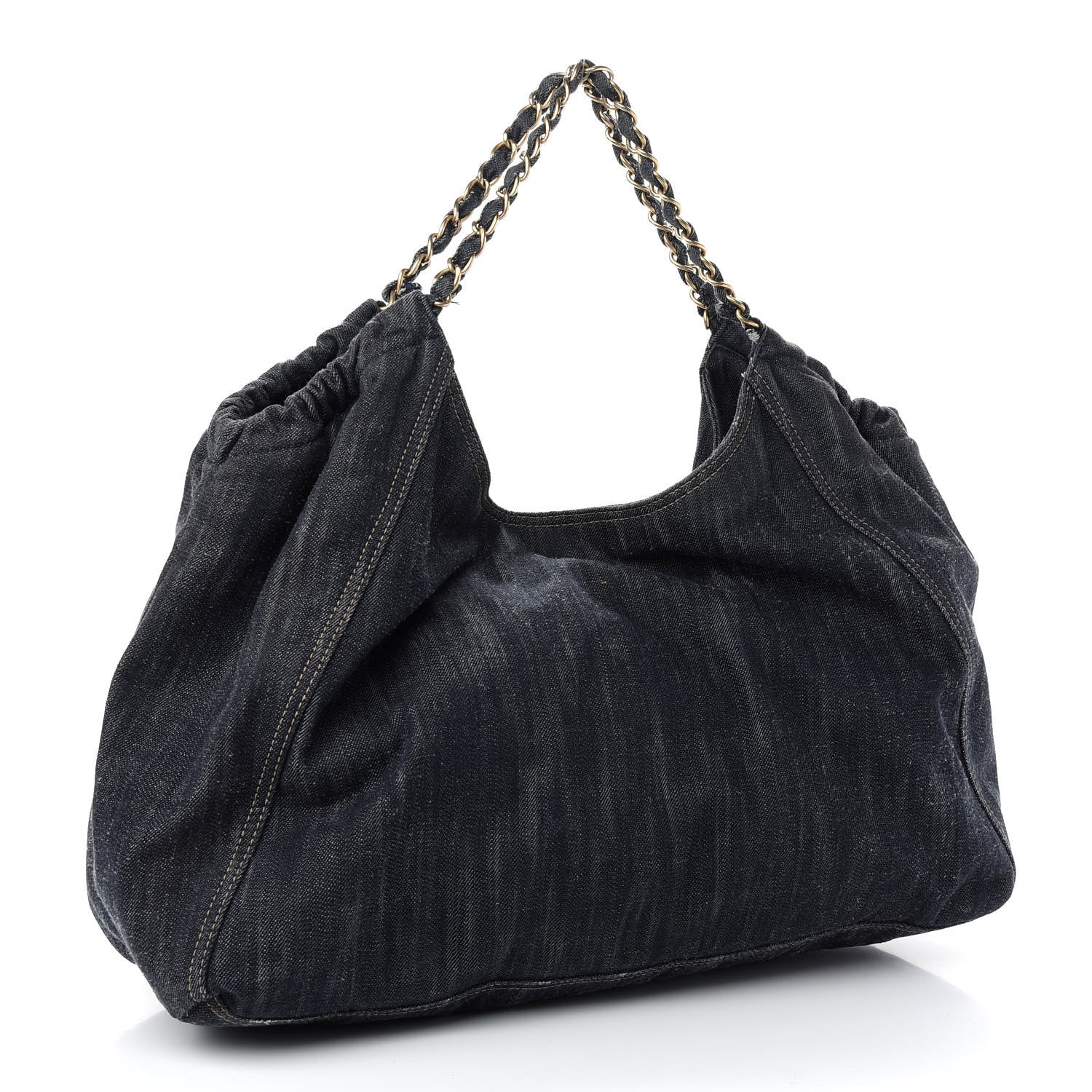 Chanel Denim XL Coco Cabas Tote Dark Blue 4 of 10