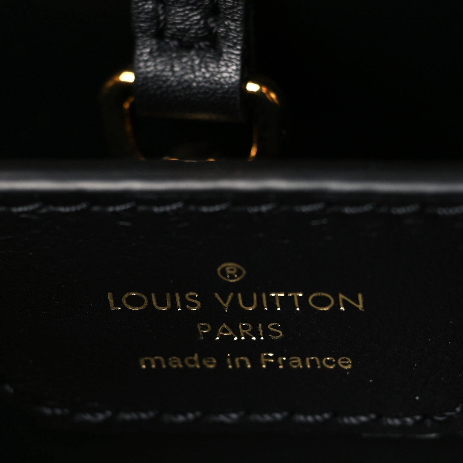 Louis Vuitton Calfskin Since 1854 Embroidered Capucines PM Black 6 of 9