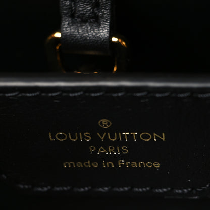 Louis Vuitton Calfskin Since 1854 Embroidered Capucines PM Black 6 of 9