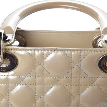 Christian Dior Patent Cannage Medium Lady Dior Grey 9 of 14