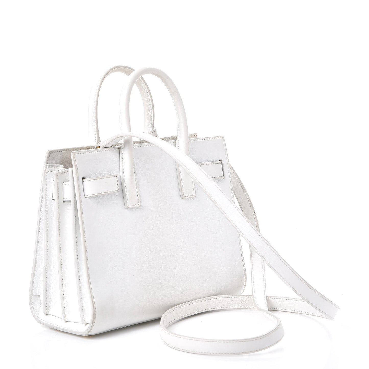 Calfskin Nano Sac de Jour Dove White