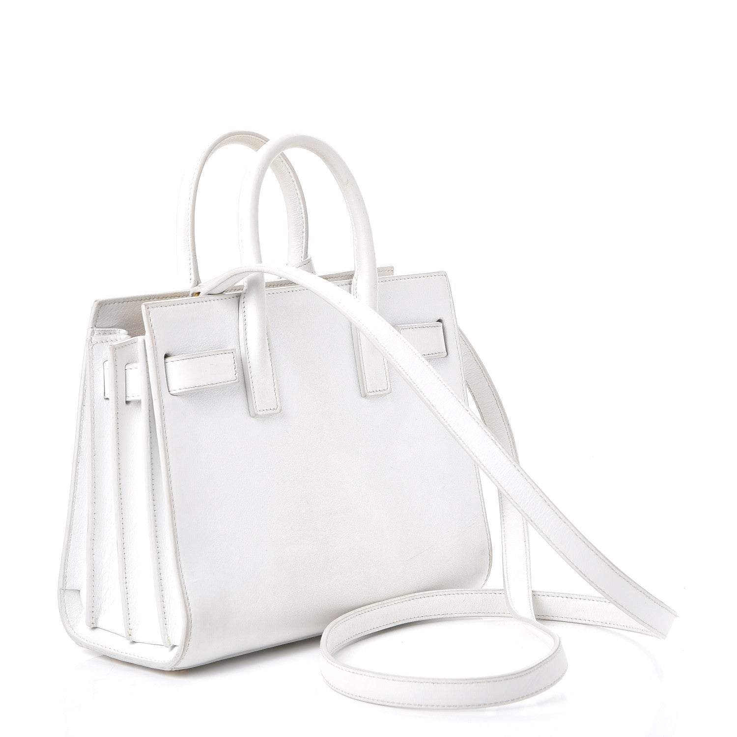 Saint Laurent Calfskin Nano Sac de Jour Dove White 3 of 17