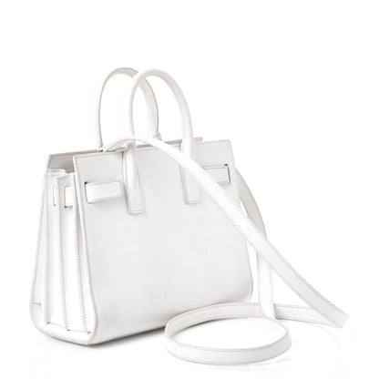 Saint Laurent Calfskin Nano Sac de Jour Dove White 3 of 17