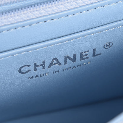 Chanel Tweed Braid Mini Flap Blue White Navy 6 of 7