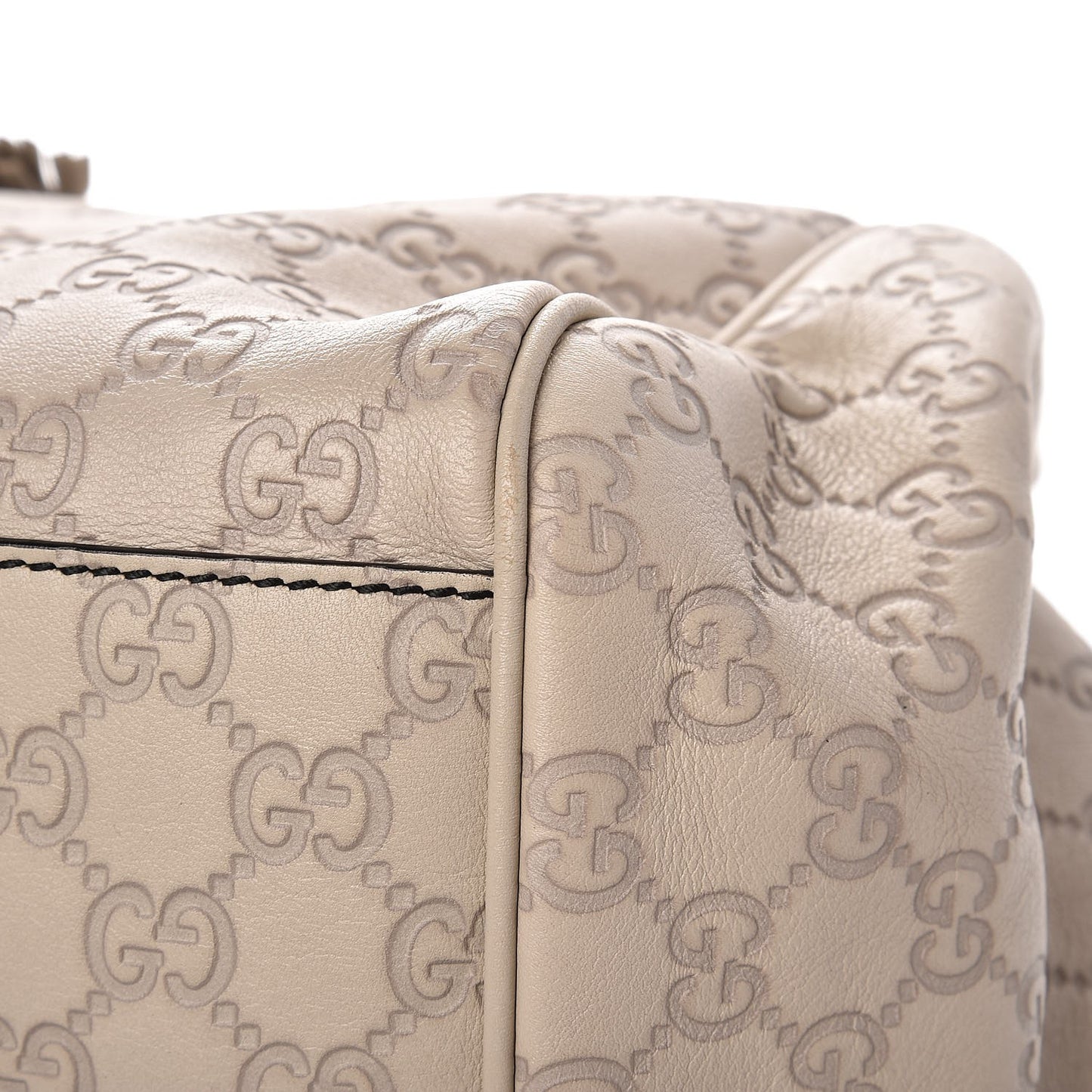 Guccissima Signature Medium Emily Shoulder Bag Mystic White