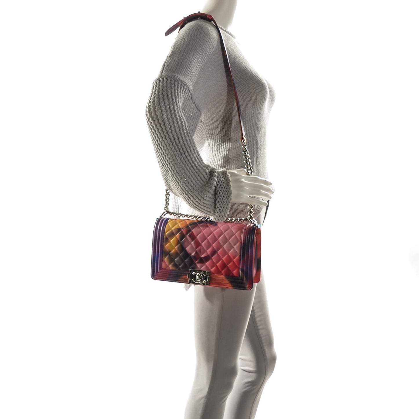Printed Lambskin Medium Flower Power Boy Flap