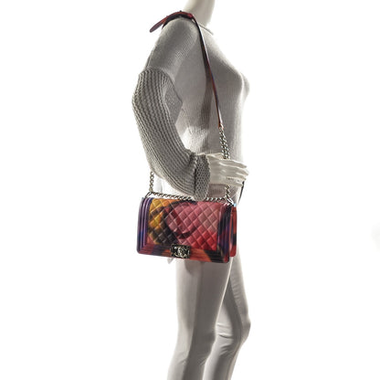 Chanel Printed Lambskin Medium Flower Power Boy Flap 2 of 9