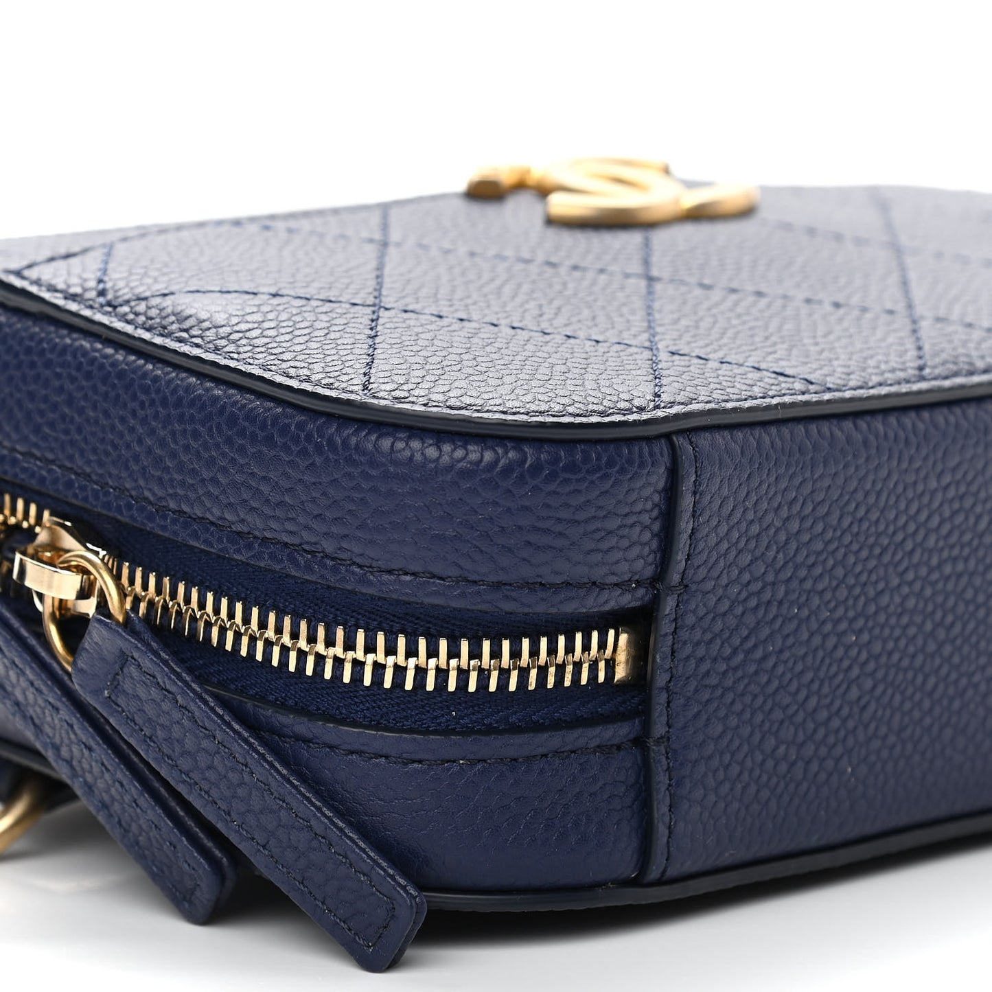 Caviar Quilted Waist Bag Navy Blue