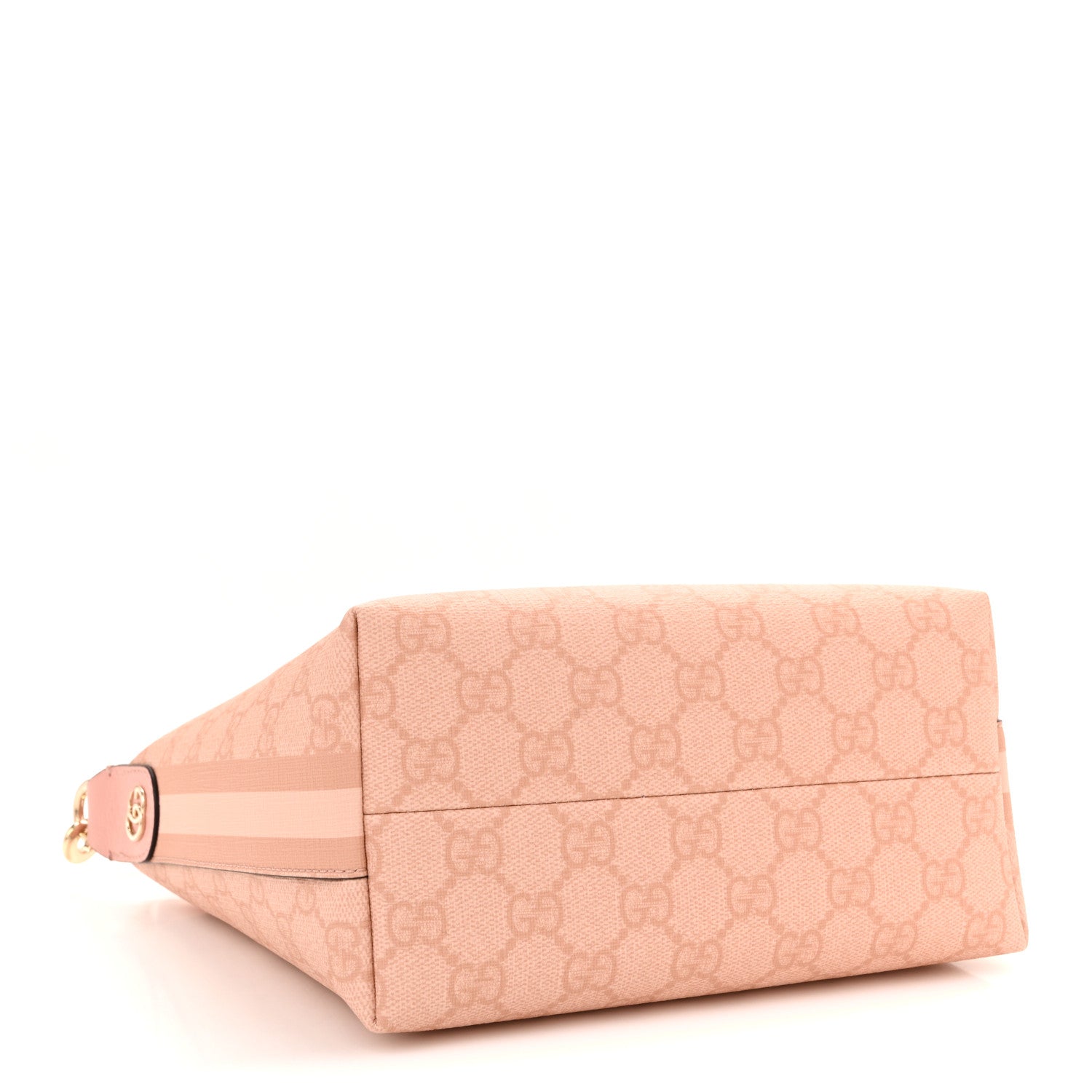 Gucci GG Supreme Monogram Textured Calfskin Web Super Mini Ophidia Shoulder Bag Pink 4 of 10