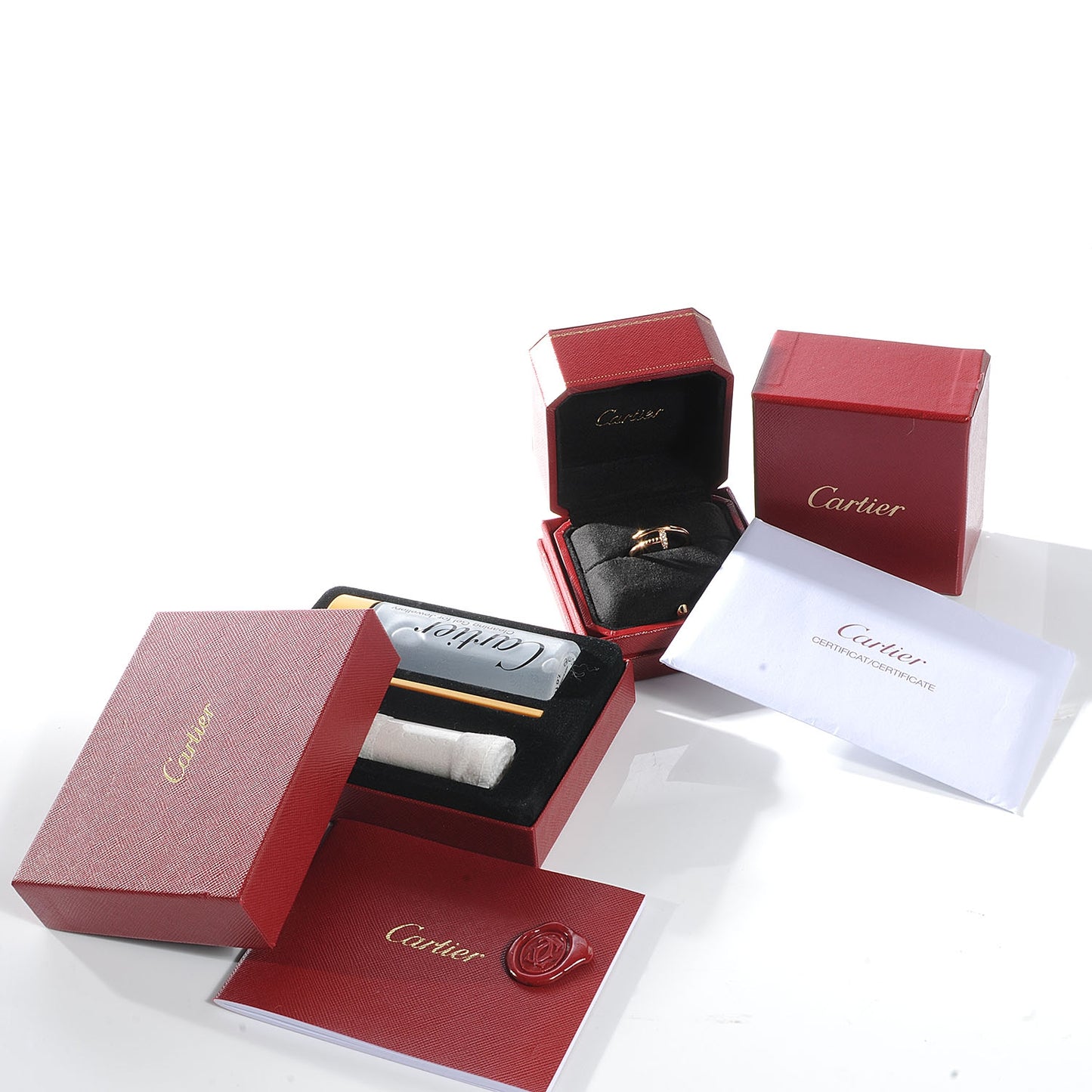18k Pink Gold Diamond Juste Un Clou Ring Size 62 10