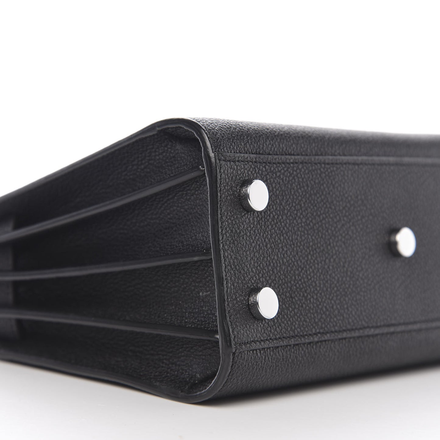 Grained Calfskin Nano Sac De Jour Black