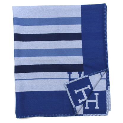 Hermes Cashmere Avalon Rocabar Blanket Saphir 1 of 4