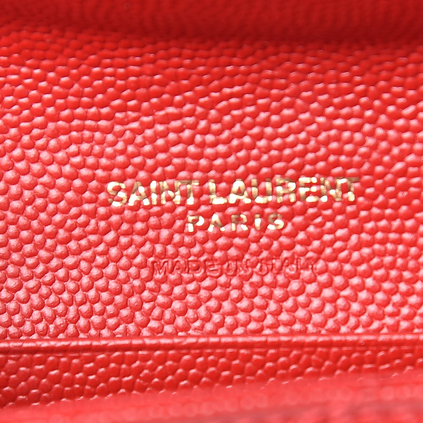 Grain De Poudre Matelasse Chevron Small Monogram Envelope Wallet Rouge Eros