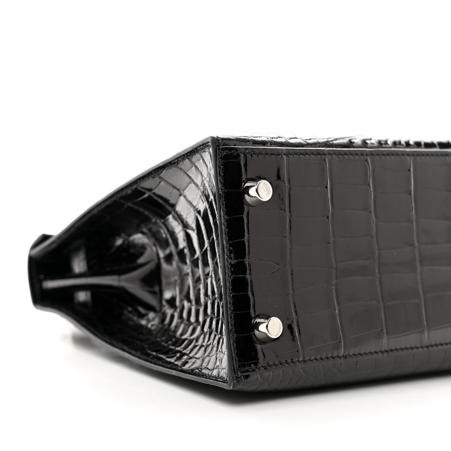 Hermes Shiny Alligator Kelly Sellier 25 Black 9 of 12