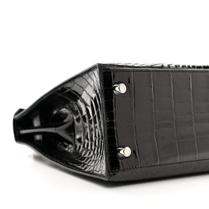 Hermes Shiny Alligator Kelly Sellier 25 Black 9 of 12