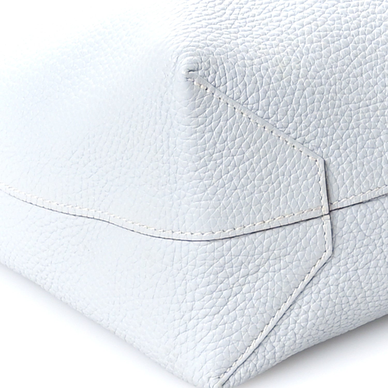 Hermes Veau Sikkim Taurillon Clemence Double Sens 36 Reversible Tote Bleu Pale Gris Perle 14 of 17