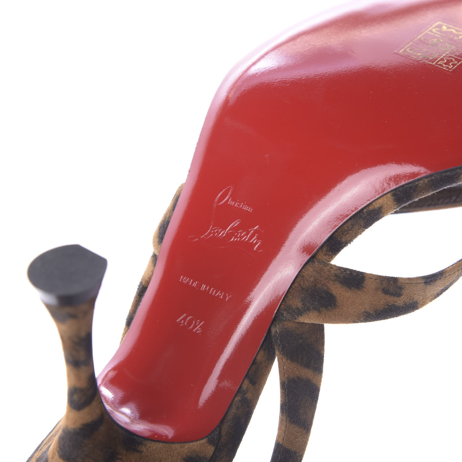 Christian Louboutin Veau Velours Taralita 85 Thong Sandals 40.5 Leo 9 of 10