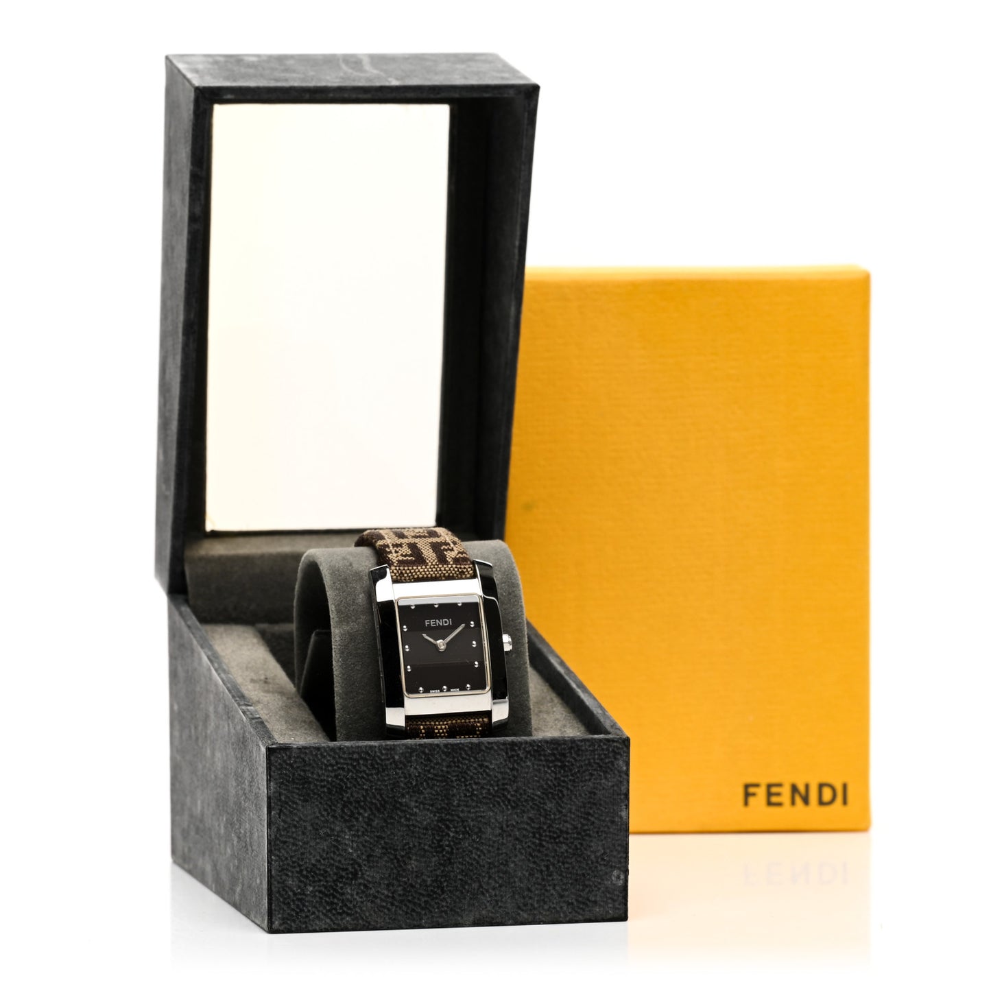Stainless Steel Canvas 22mm Quartz Watch Black