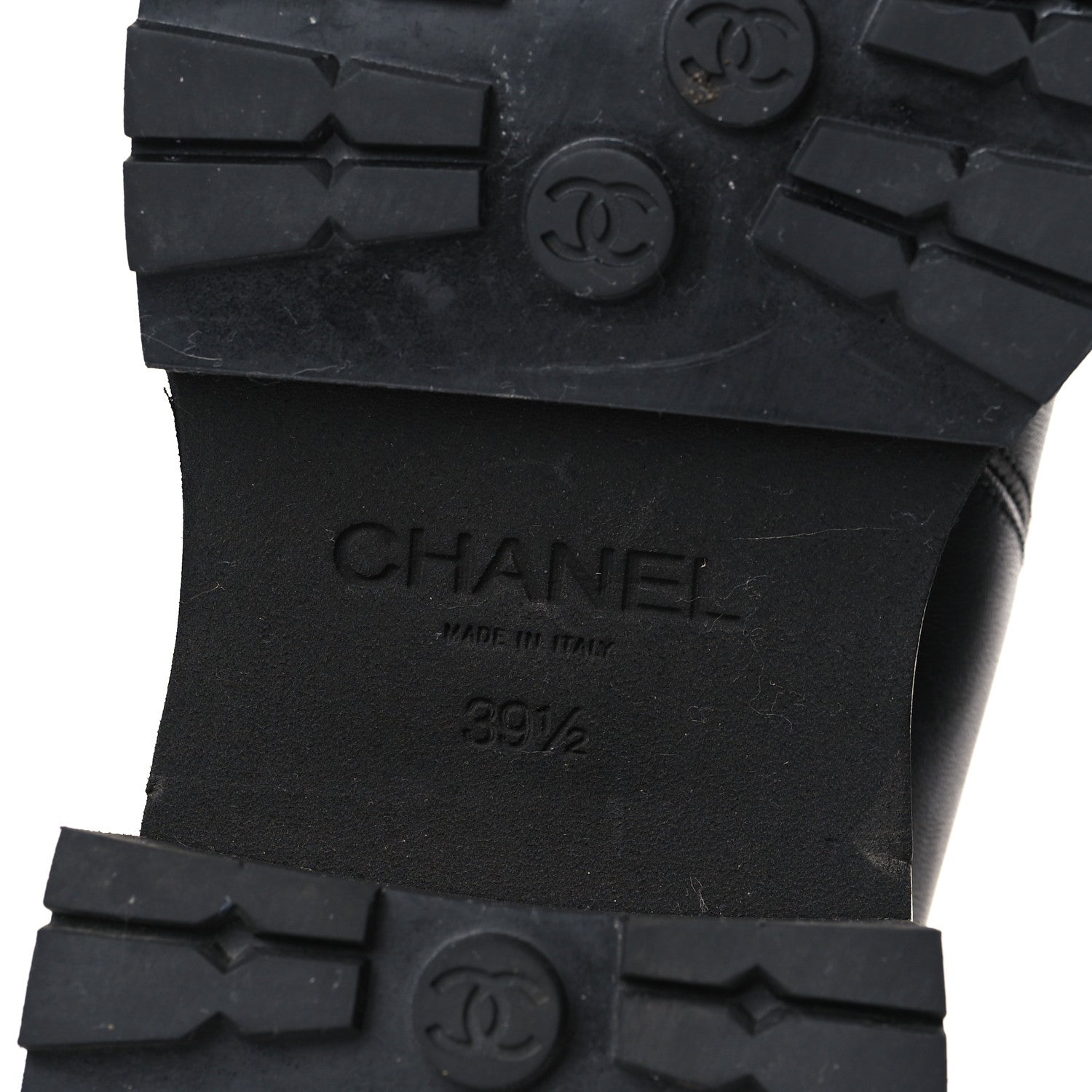 Chanel Crumpled Calfskin Patent Cap Toe Short Boots 39.5 Black 6 of 8