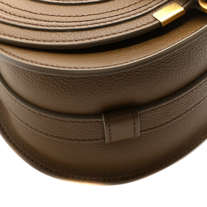 Chloe Grained Calfskin Small Marcie Saddle Bag Dark Khaki 9 of 10
