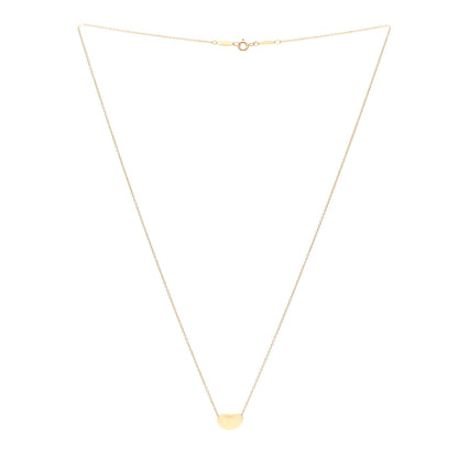 Tiffany 18K Yellow Gold 12mm Elsa Peretti Bean Pendant Necklace 3 of 5
