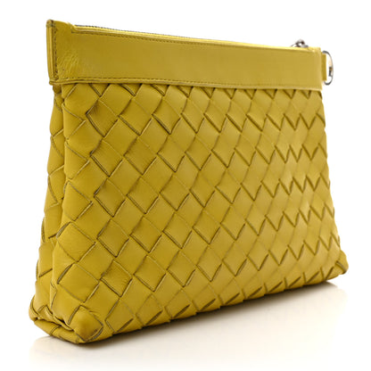 Bottega Veneta Nappa Intrecciato Flat Zip Pouch Buttercup 3 of 8