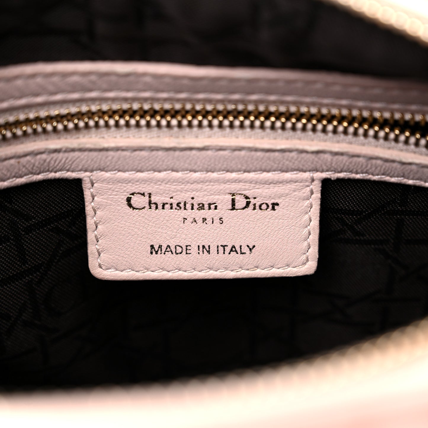 Lambskin Cannage Medium Lady Dior Rose Poudre