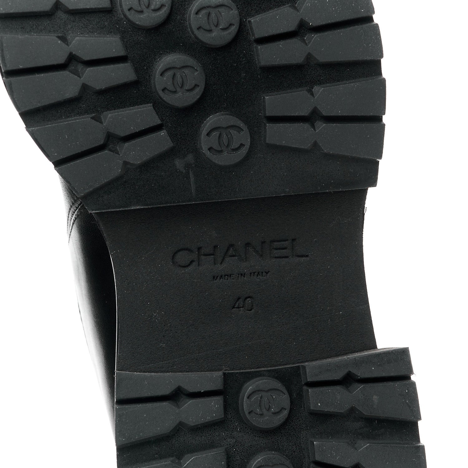 Chanel Crumpled Calfskin Patent Cap Toe Short Boots 40 Black 6 of 8