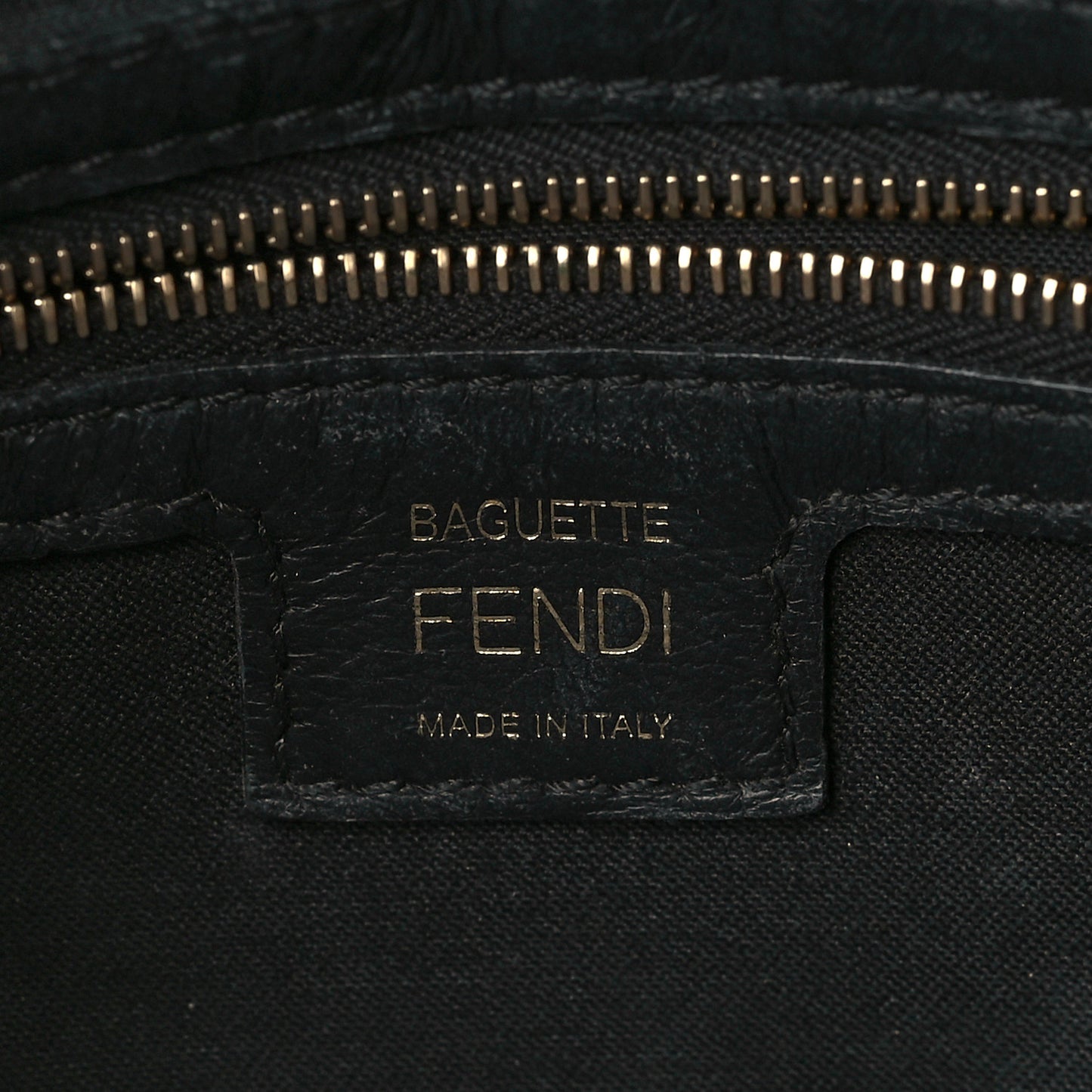 Nappa FF 1974 Embossed Baguette Black
