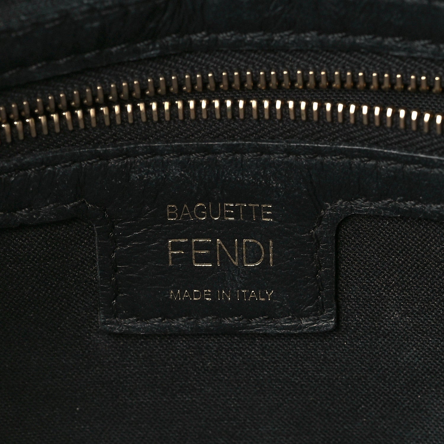 Fendi Nappa FF 1974 Embossed Baguette Black 6 of 6