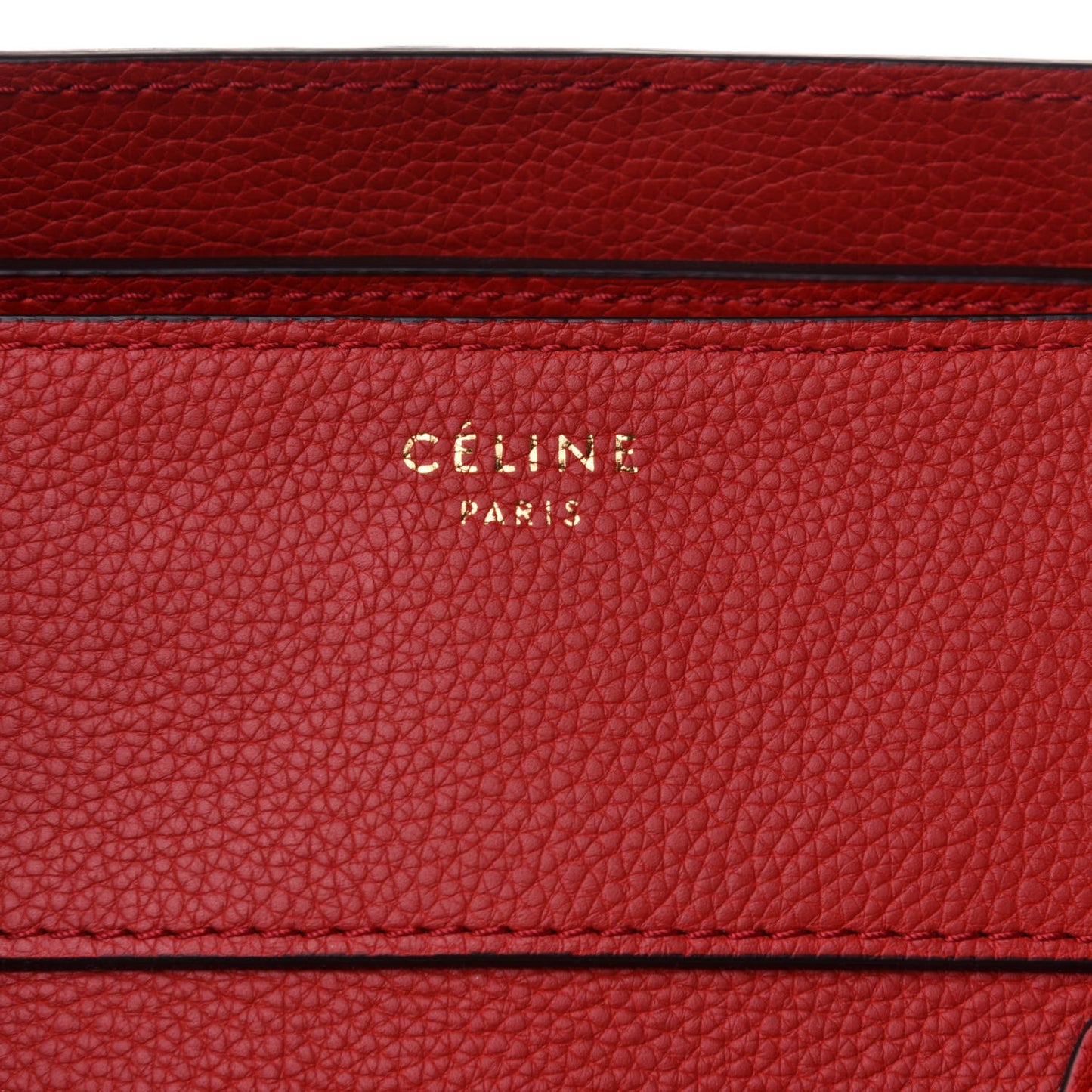 Drummed Calfskin Medium Luggage Coquelicot