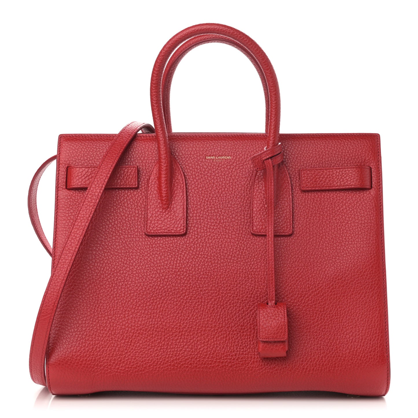 Grained Calfskin Small Sac De Jour Lipstick Red