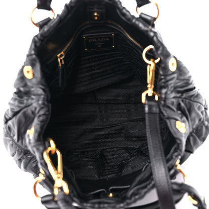 Prada Nappa Gaufre Tote Black 5 of 10