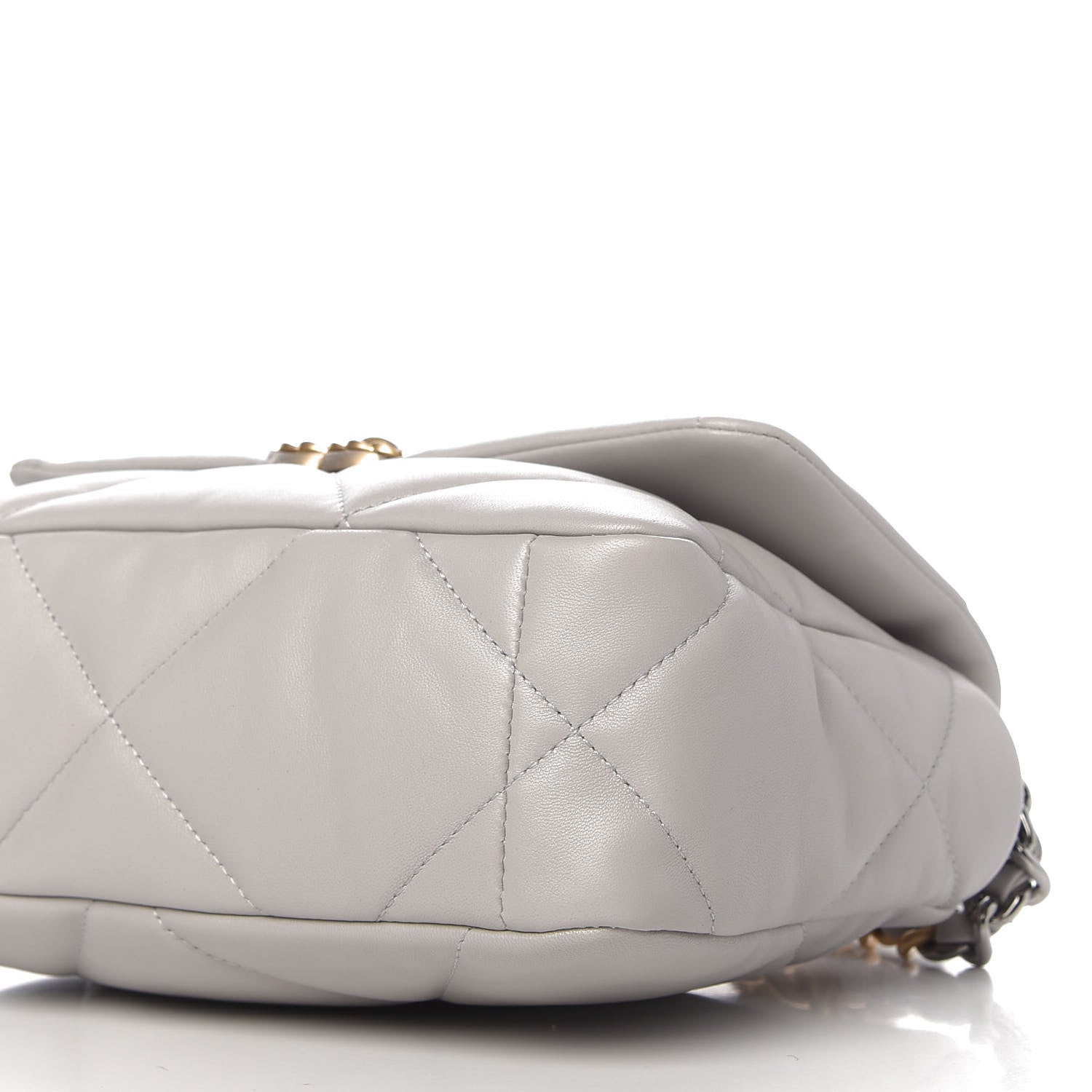 Chanel Lambskin Quilted Medium Chanel 19 Flap Grey 9 of 11